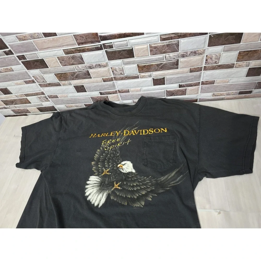 Vintage 2000 Harley Davidson Sauk Prairie WI HOG Hospital T-Shirt XL Free Spirit - Picture 3 of 16